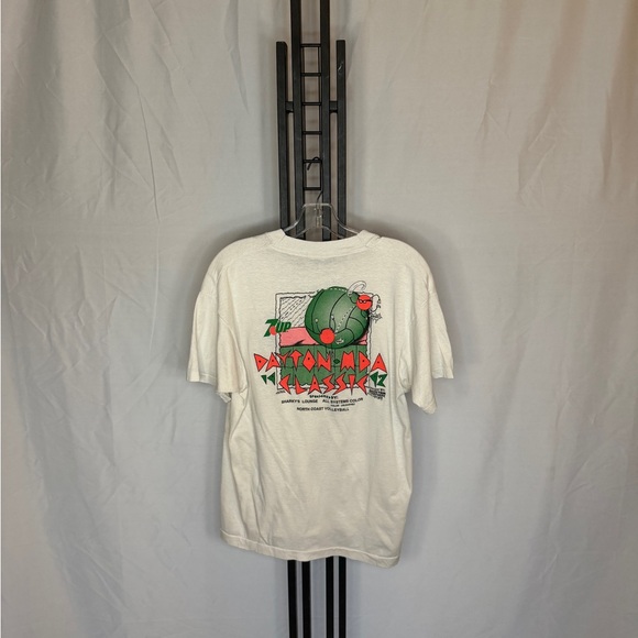 Screen Stars Cream Tee with Blue Emblem - Picture 3 of 5